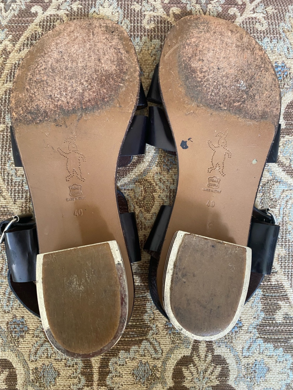 Marni Women’s Black Woven Leather Ankle-Strap Block Heel Sandals Sz 40 Preowned - Picture 15 of 15